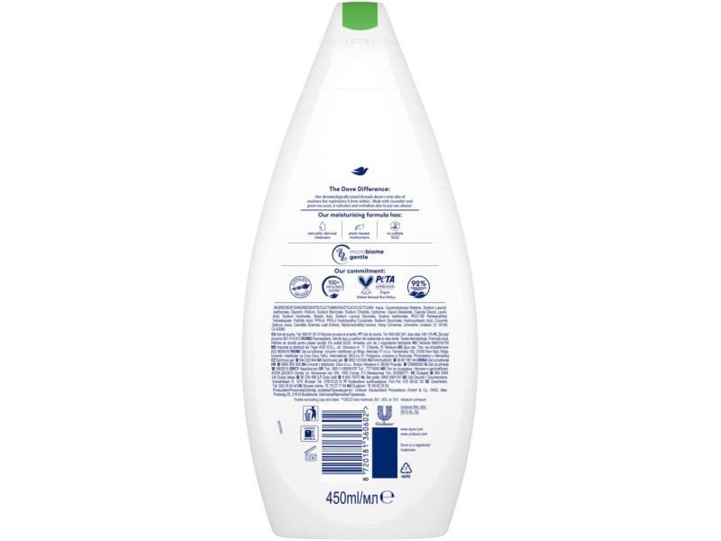 Dove shower gel 500 ml fresh touch