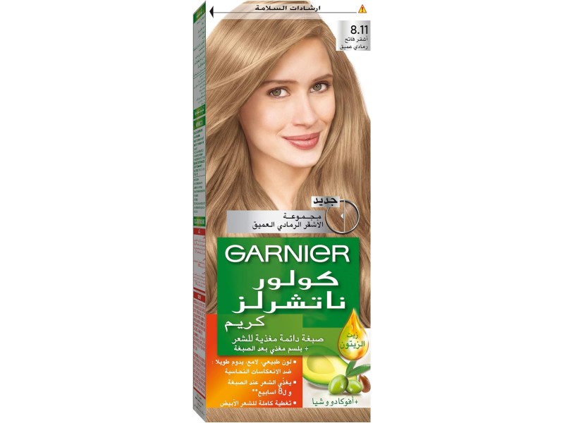 Garnier hair color color nature 8.11 light blond deep gray