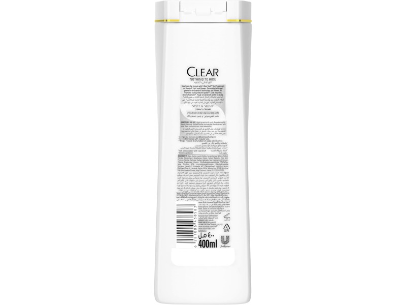 Clear hair shampoo anti dandruff women 400 ml soft&shiny