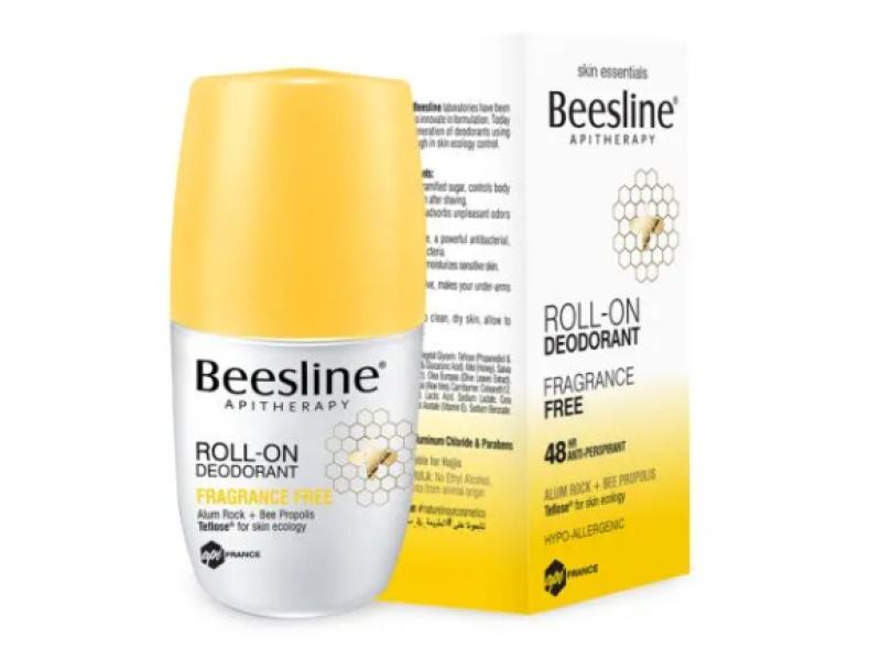 Beesline fragrance free roll-on deodorant 50ml