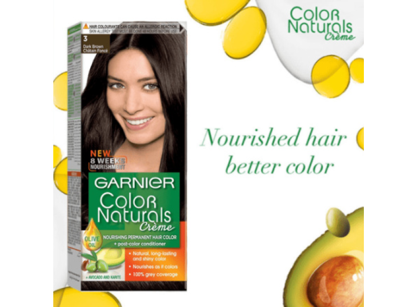 Garnier nature hair color 3 dark brown Garnier nature hair color 3 dark brown