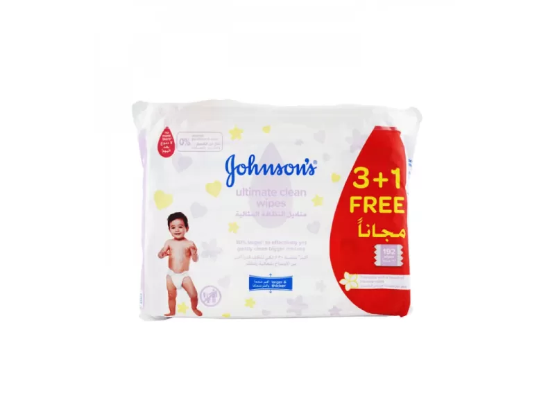 Johnsons wips ultimate clean 3+1 free 192 wipes