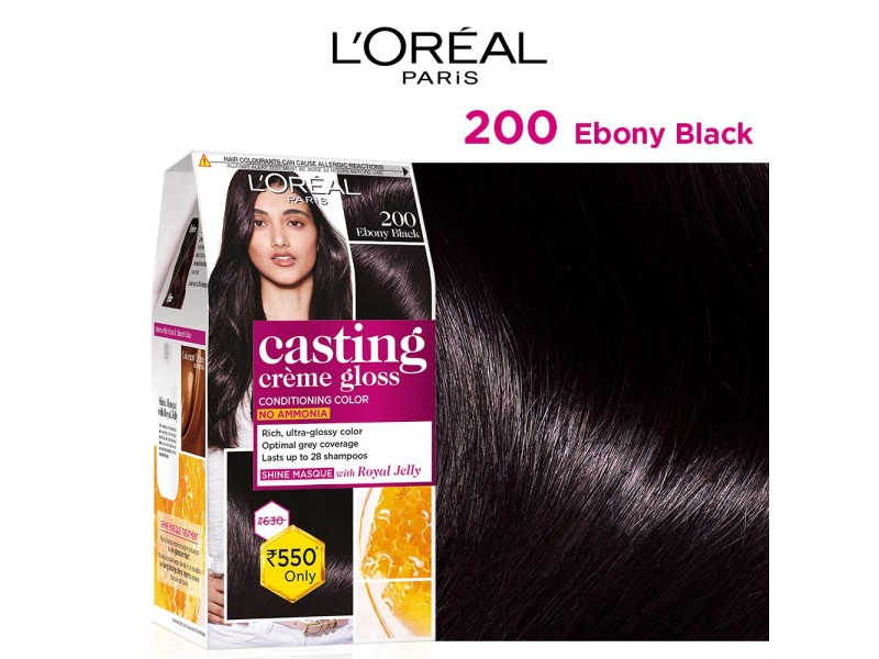 Loreal hair color casting 200 ebony black