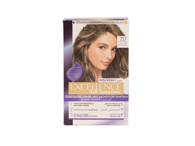 Loreal hair color excellence lightening triple care 7.17 ash blonde