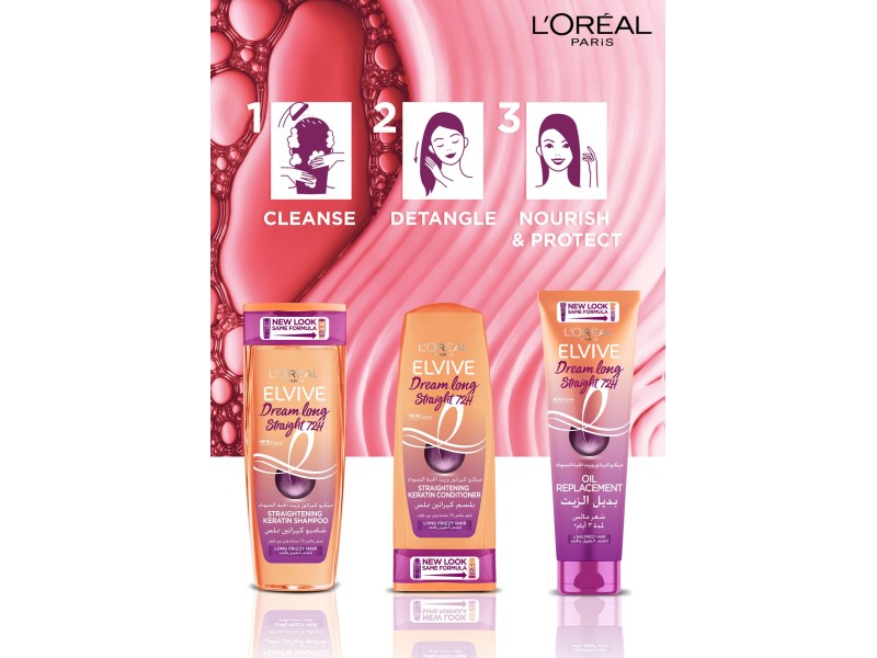 Loreal hair oil replacement elvive 300 ml dream long straight keratin
