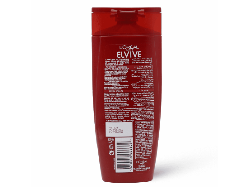 Loreal hair shampoo elvive 200 ml colored hair