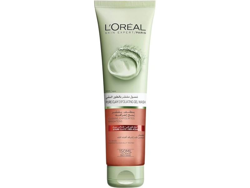 Loreal pure clay exfolaiting gel wash 150 ml re algae