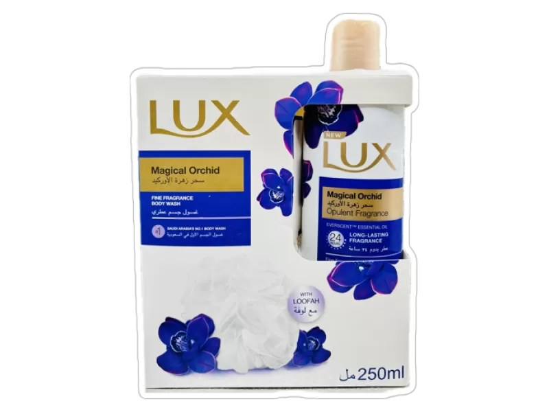 Lux shower gel +puff 250 ml magical orchid