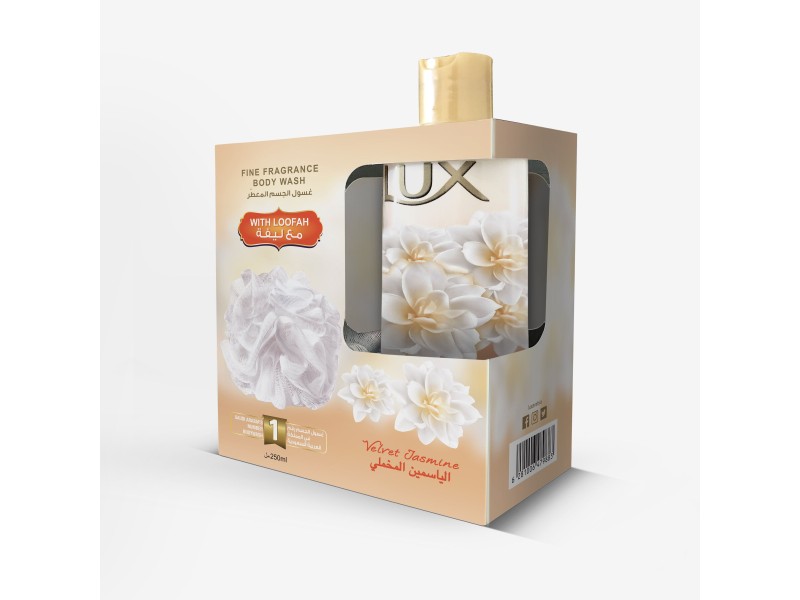 Lux shower gel +puff 250 ml velvet jasmine