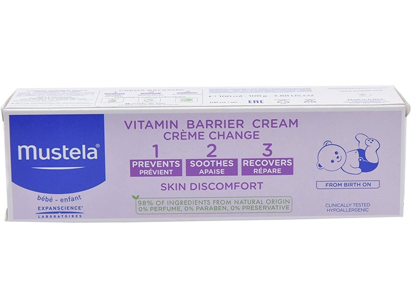 MUSTELA BEBE VITAMIN BARRIER 123 CREAM 100 ML FOR NAPPY AREA