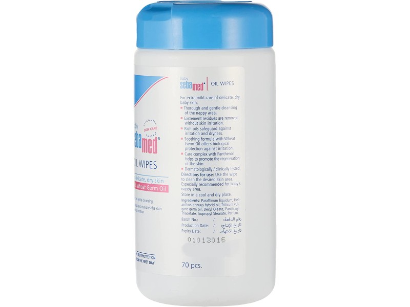 Sebamed baby wipes 70 pack oily