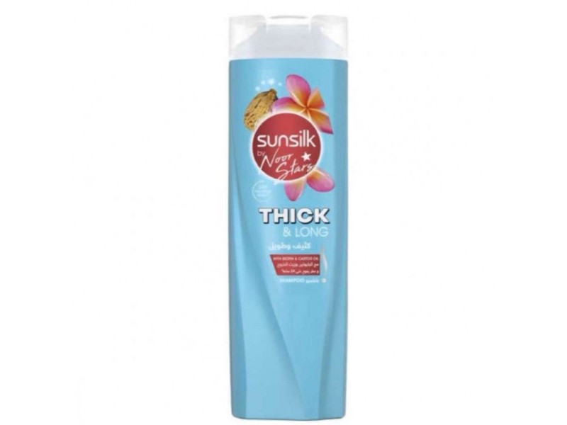 Sunsilk hair shampoo 400 ml thick & long biotin & castor oil
