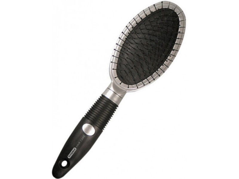 Titania 1760 oval hair brush black/silver
