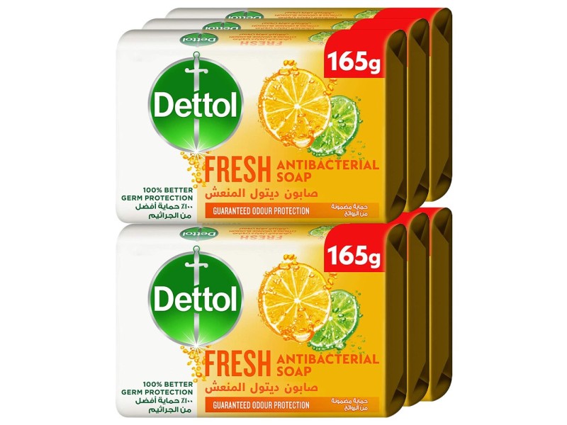 DETTOL SOAP BAR FRESH 165 GM X 6