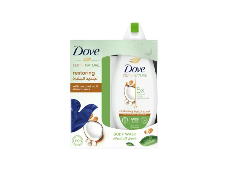 Dove shower gel coconut oil almond milk with kit 250 ml