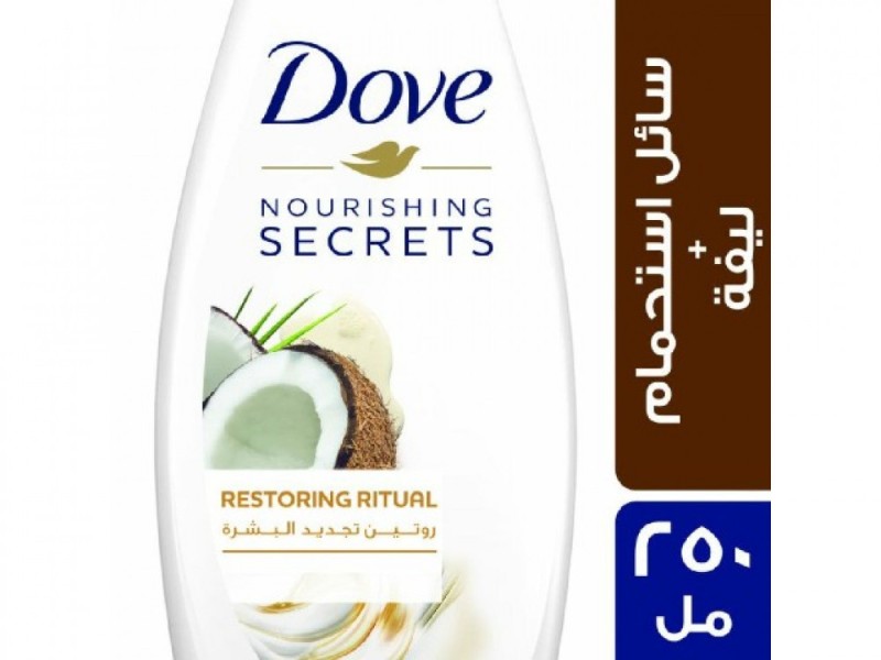 Dove shower gel coconut oil almond milk with kit 250 ml