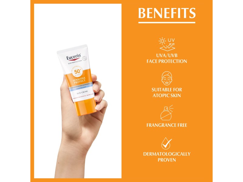 Eucerin sun cream sensitive protect 50ml   spf 50+