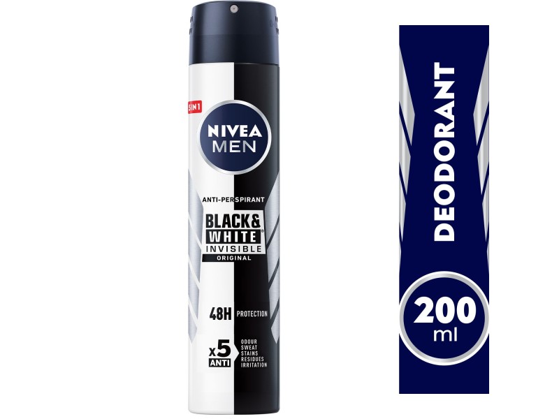 Nivea deodorant spray black&white men 200 ml 