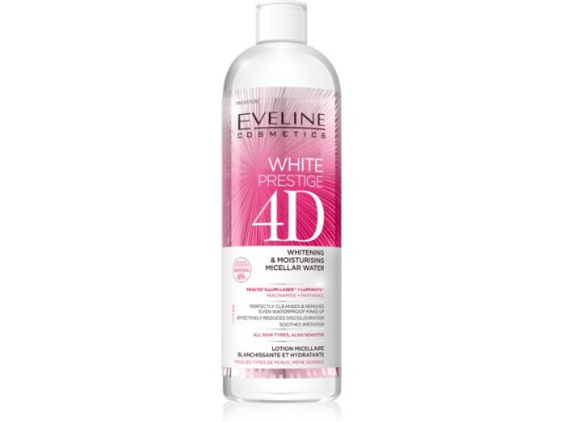 Eveline white prestige 4 d micellar water 500 ml all skin types 500 ml
