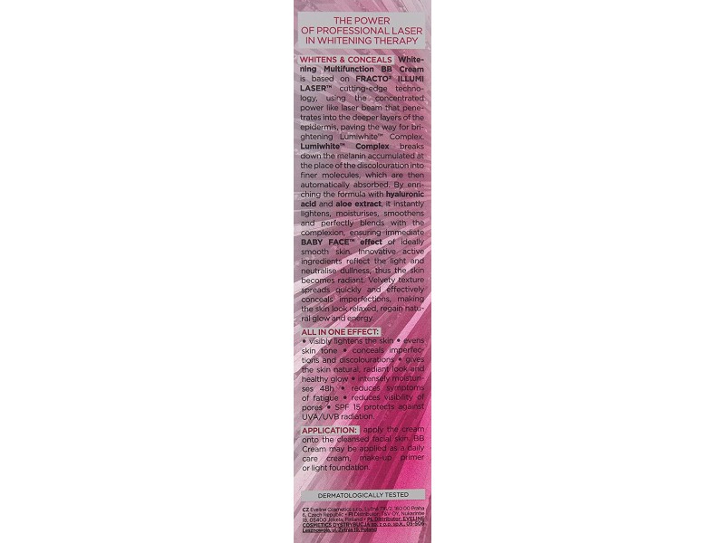 Eveline white prestige 4 d whitening multi function bb cream 50 ml