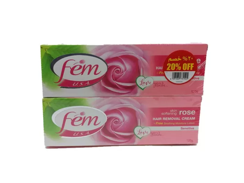 FEM HAIR REMOVAL CREAM ROSE 120GMX2 20% OFF