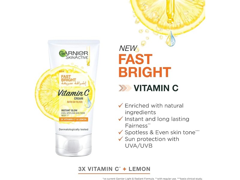 Garnier cream fast fairness vitamin c  sun protection 50ml