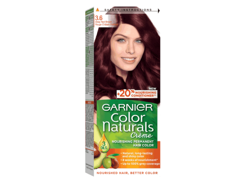 Garnier hair color nature 3.6 dark reddish brown
