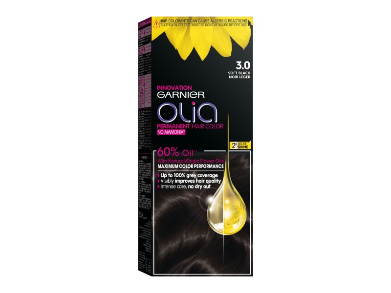 Garnier hair color olia 3.0 soft black
