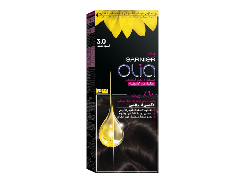 Garnier hair color olia 3.0 soft black