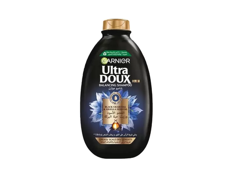 Garnier hair shampoo ultra doux black charcoal & nigell seed oil 200 ml