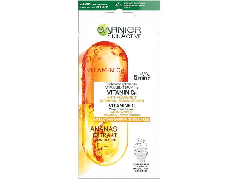 GARNIER VITAMIN C AMPOULE SHEET MASK 15 GM PINEAPPLE EXTRACT