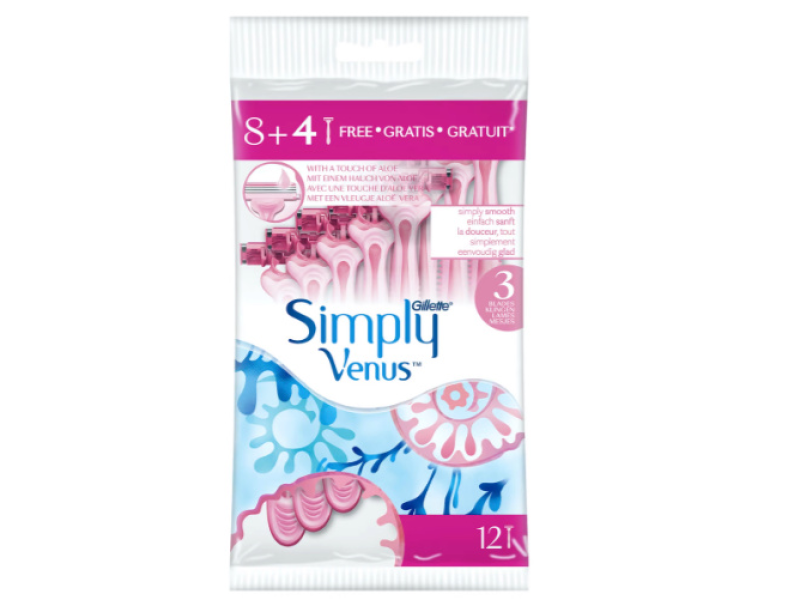 Gillette razor simply venus 3 8+4 free