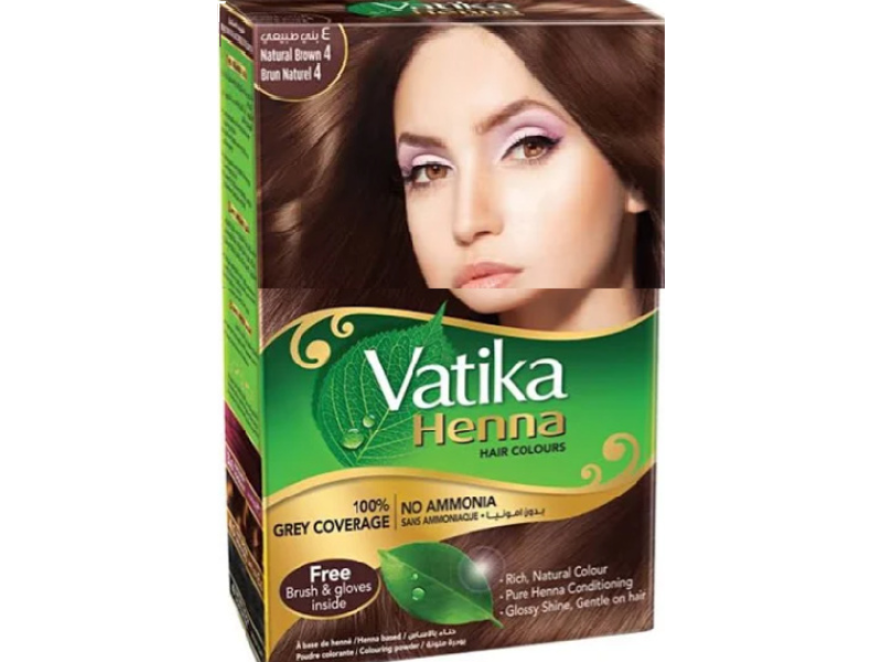 Vatika Hair Color Henna 4 Natural Brown 15-gm