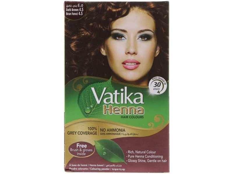 Vatika hair color henna 4 natural dark brown 15 gm