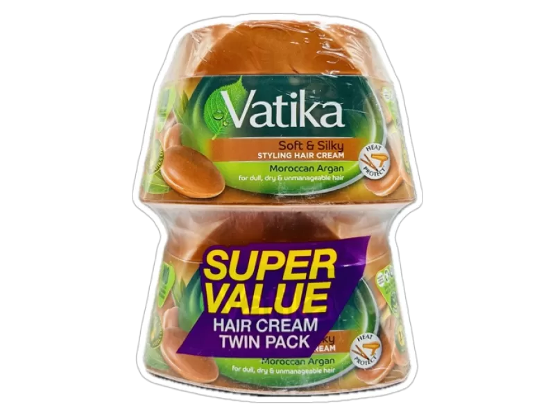 Vatika hair cream twin 2x140ml pack argan