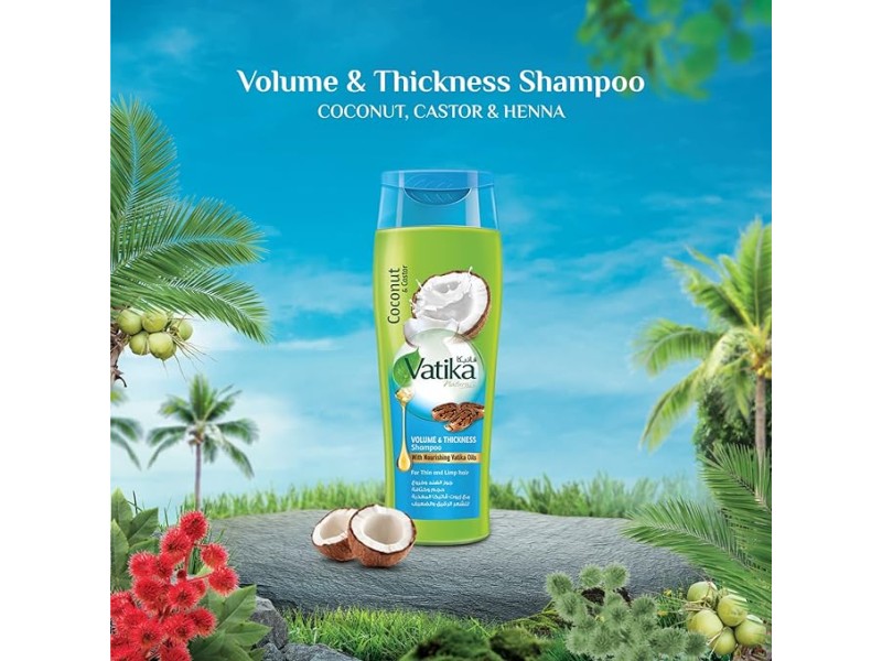Vatika hair shampoo 200 ml volume thickness