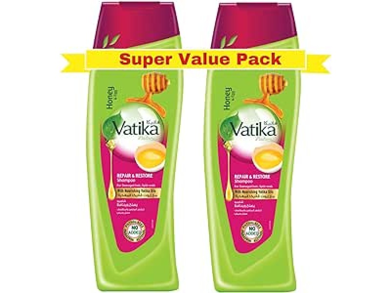 VATIKA HAIR SHAMPOO 400 ML REPAIR & RESTORE TWIN PACK 2 X 400 ML