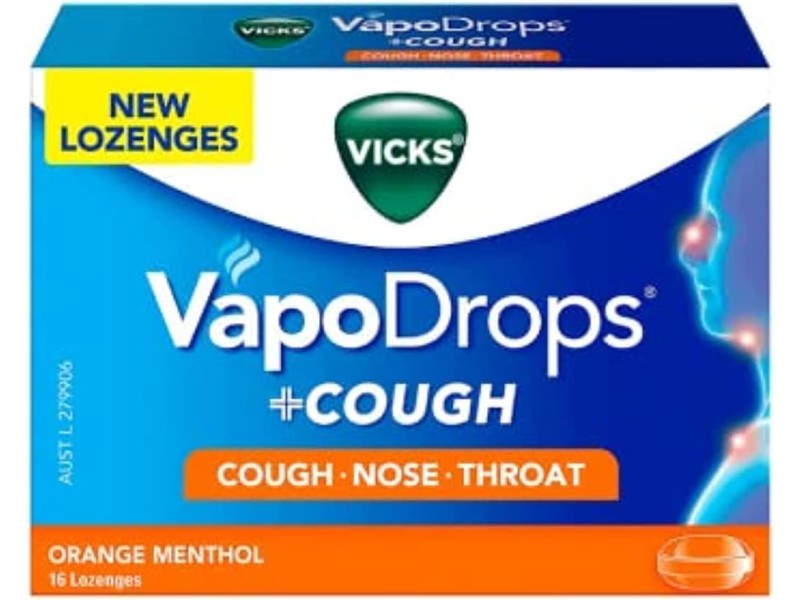 Vicks vapodrops orange menthol 16 lz(0215)