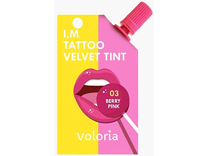 Voloria i'm tattoo velvet tint 03 berry pink