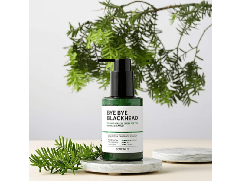 Some by mi bye bye blackhead 30 days miracle green tea tox bubble cleanser - 120g
